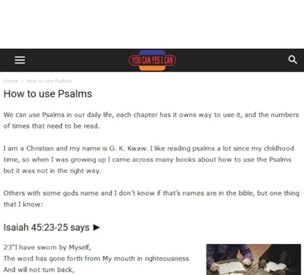 The Key To Psalms android App screenshot 1